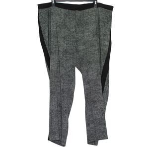 Catherines Pants Minimalist Athleisure Elastic Waist Comfort Black White 28W